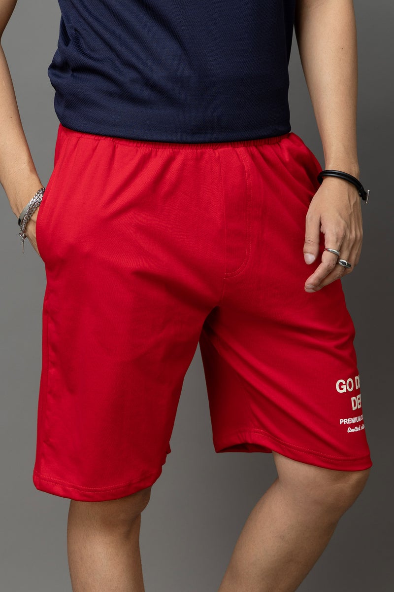 Go Devil Red Shorts For Men - Image 3